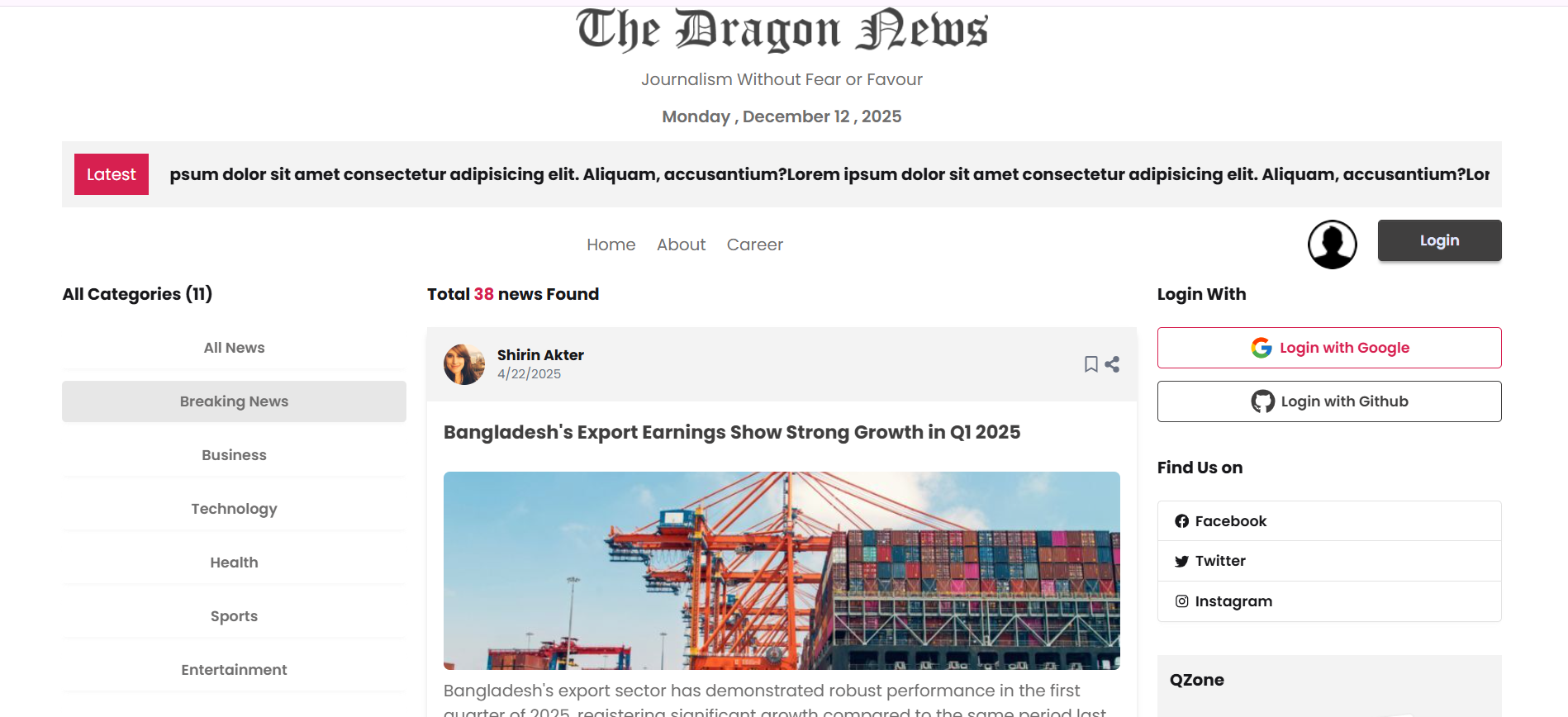 Dragon News - News Portal